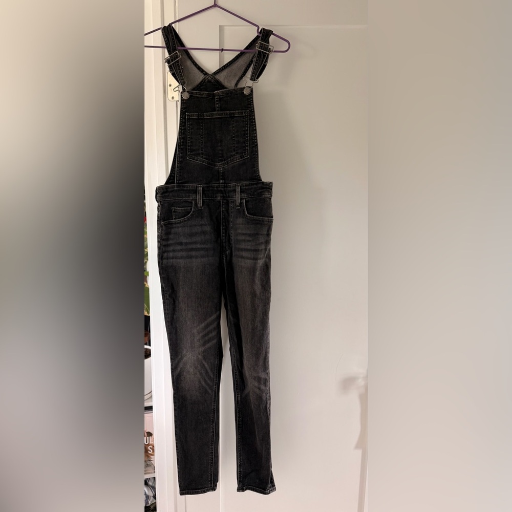 Levi's charcoal grey slim leg Denim Overalls